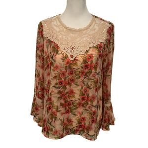 Disney Lauren Conrad Collection  Snow White Floral Top Medium
